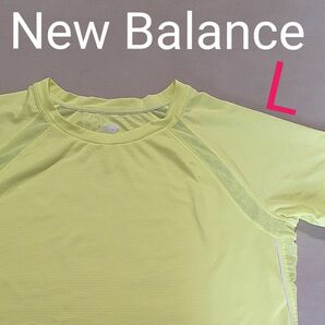 【超美品】ニューバランス　 Tシャツ 半袖 ヨガウェア ヨガシャツ トレーニング フィットネスウェア　レディースL　ランニング