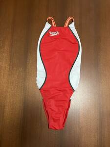 speedo スピード 女子競泳水着 SCW01921N レッド×ホワイト サイズ:S