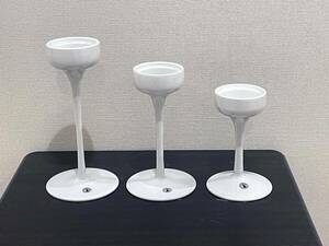  Ikea candle holder 3 piece set IKEA BLOMSTER white 