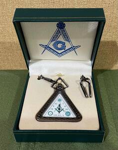  cheap!! 99 jpy start!! secret society Freemason triangle triangle pocket watch Vintage 