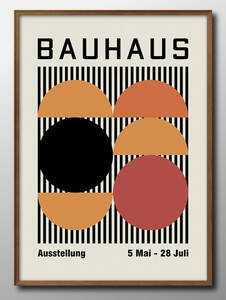 14468■アート ポスター 絵画 A3 『バウハウス　BAUHAUS』 イラスト 北欧 お家で美術館