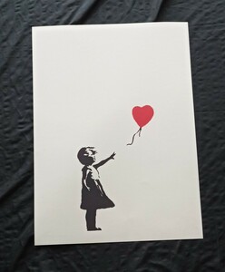  rare!!Banksy GIRL WITH RED BALLOON WCP Bank si- silk screen manner boat poster 