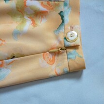 ひざ丈スカート　花柄　オレンジ　RECIPE　日本製　Ｓサイズ　美品　　_画像5