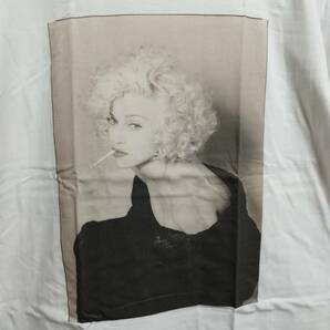 90's マドンナ MADONNA BIGプリントTシャツl【Lサイズ】送料無料　検)シンディローパー ジャネットジャクソン　水着 SEXY ヌード 美女