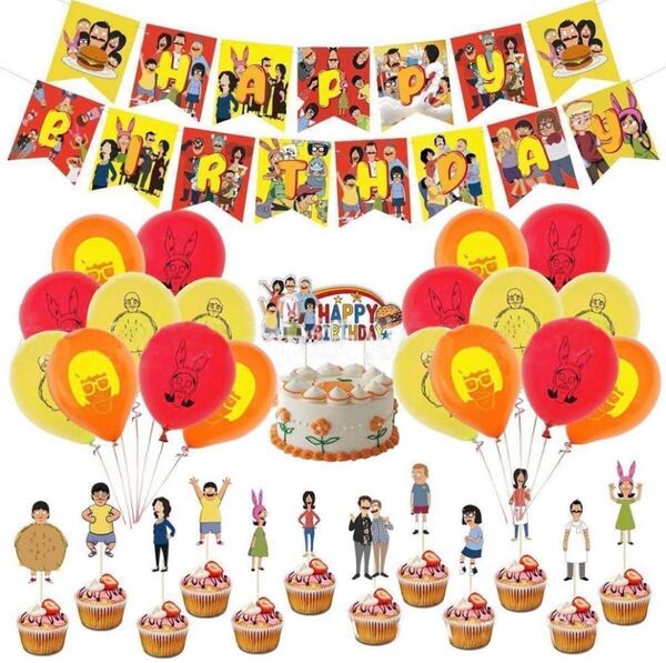ボブズ・バーガーズ 誕生日 飾り付け パーティー セット ガーランド 装飾