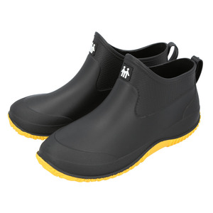 * black × yellow * 38(24cm) rain boots Short men's mail order lady's rain shoes short Short rain boots length 