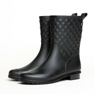 * black * 40(25.4cm) * rain boots lyrain02 rain boots Short lady's rain shoes boots rain boots 