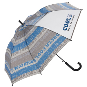 * голубой * 24590. прохладный окантовка * amusant sous la pluie выдерживающий способ 55cm Junior длинный зонт прозрачный зонт детский девочка длинный зонт Kids 55cm симпатичный 