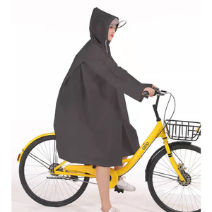 ☆ブラック☆Lサイズ レインコート 自転車 ポンチョ レインウェア レディース レインポンチョ バイザー つば付き フード付き 通勤