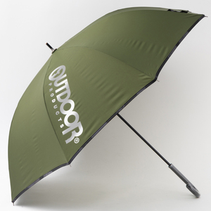 ☆ カーキ ☆ Outdoor Products 紳士長傘 OUTDOOR PRODUCTS 長傘 傘 メンズ ジャンプ傘 雨傘 長がさ かさ 大きい 70cm ワイド ワンタッチ