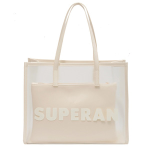 * half transparent beige * waterproof bag spring summer pkly735 transparent bag pool bag handbag swimsuit bag swim bag vinyl bag 