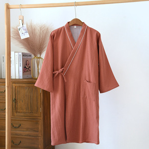 * orange red × woman * L size * pyjamas napj4549 jinbei pyjamas Japanese style yukata nightwear nightwear pair pyjamas part shop put on room wear 