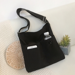 ☆ ブラック ☆ ショルダーバッグ pmytotobag02 ショルダーバッグ キャンバス 無地 ショルダーバック ショッピングバッグ