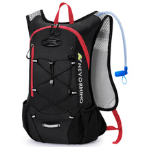 ☆ ブラック×レッド ☆ ランニングリュック ヘルメットホルダー付き 12L lyrb10251 ランニング バックパック サイクリングバッグ_画像1