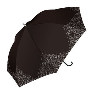 ☆ SJ2453フラワーカットBK ☆ 晴雨兼用日傘 58cm ブラックコーティング 日傘 レディース 長傘 大きい 晴雨兼用日傘 晴雨兼用傘 58cm