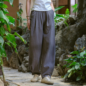 * dark gray * L * cotton linemba Rune pants ykypants5108 cotton linemba Rune pants sarouel pants wide pants 