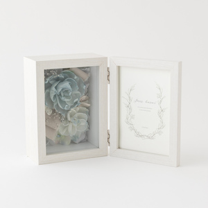 * blue *sola flower photo frame trance pair Len toM preserved flower picture frame photo frame flower box gift 