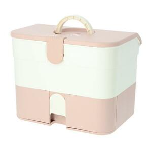 * pink medicine box high capacity mail order first-aid kit storage case k abrasion box medicine inserting case storage box toolbox cover attaching stylish storage goods adjustment daily necessities 