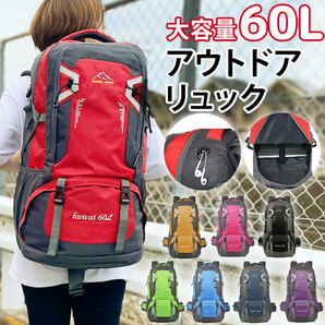 ☆ ブルー 登山 リュック 通販 大容量 60l レディース メンズ バックパック 山登り ハイキング 山ガール リュックサック ザック おしゃれの画像3