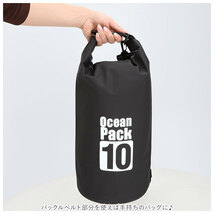 ☆ グリーン ☆ 防水バッグ 10L ykwpb10l 防水バッグ 海水浴 10L ドライバッグ 防水ケース 防水ポーチ バック プールバック 小物 耐久 防水_画像5