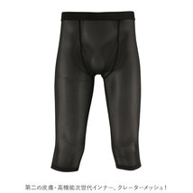 ☆ ブラック ☆ Mサイズ ☆ ATION エーション クレーターメッシュ パンツ 8825 インナーパンツ メンズ メッシュインナー スパッツ_画像5