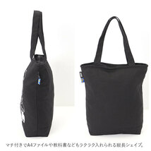 ☆ ブラック ☆ moz モズ キャンバスコットントート moz モズ トートバッグ ファスナー付き キャンバス ショルダーバッグ ショルダー_画像7