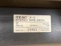 J311-T21-601 TEAC ティアック ステレオテープデッキ STEREO TAPE DECK X-3 オーディオ機器 ステレオ機器 通電動作確認済 ③_画像8