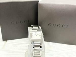 B522-T9-1330 * GUCCI Gucci наручные часы кварц 7700L 005984 корпус серебряный серебряный циферблат мужской неподвижный коробка есть ⑥