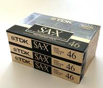 518-5 未開封『TDK SA-X 46』3本セット（TDK・ハイポジション・カセットテープ）_画像1
