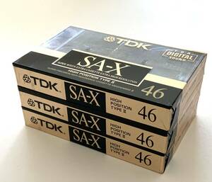 518-5 未開封『TDK SA-X 46』3本セット（TDK・ハイポジション・カセットテープ）