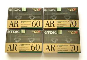 0509-3 未開封 TDK カセットテープ4本（AR-60:2本、AR-70:2本）NORMAL TYPE Ⅰ