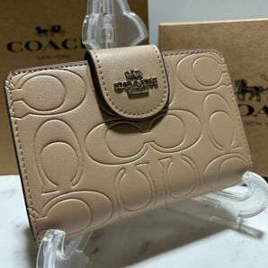 COACH 二つ折り財布 CM241 ミディアム コーナージップ レディース 