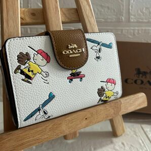 COACH X PEANUTS レディース 二つ折り財布 C4899 アウトレット 