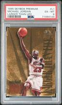 1995 SKYBOX PREMIUM LAGER THAN LIFE ＃L1 MICHAEL JORDAN PSA6 EX-MT マイケルジョーダン_画像2