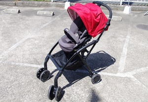 1* [ получение приветствуется ] комбинированный ATTO TypeS 16676 детский красный Short cut коляска ребенок б/у высокий сиденье 