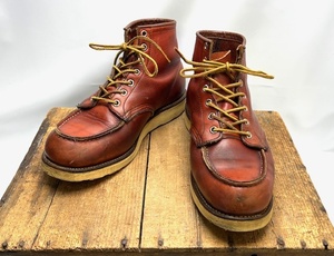 REDWING レッドウィング 半円 犬タグ 875 アイリッシュセッター 26.5 ～ 27ｃｍ前後 US 8 1/2D ブーツ レザー ブラウン　茶