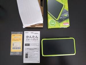( accessory equipping )[ beautiful goods ]New NINTENDO 2DSLL black / lime ( electrification verification settled * almost unused ) Nintendo 2DSLL