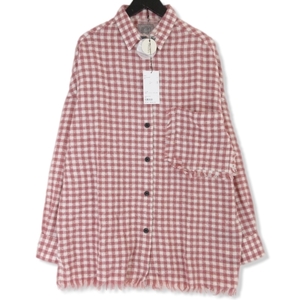 未使用 destin デスティン RIRO LABRA SHIRT riro-labra-woman-A22 長袖チェックシャツ フランネル レディース RED PINK L 71009241