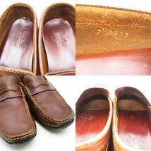 Paraboot パラブーツ UK7.5 ペニーローファー CORDOUE SPRINT NOIRE-BROSSE 袋縫い モカシン ラバーソール ブラウン 35003154_画像5