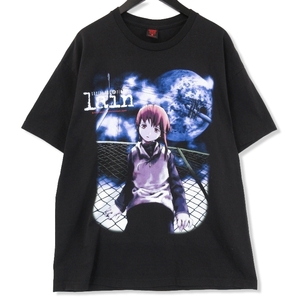 美品 GEEKS RULE × serial experiments lain ギークスルール シリアルエクスペリメンツレイン 半袖Tシャツ プリント 黒 XL 71009349