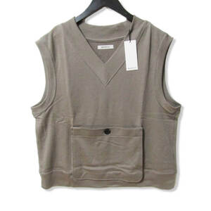 未使用 MATSUFUJI マツフジ ベスト Big Pocket Sweat Vest M231-0603 スピーマコットン 日本製 グレー 2 タグ付き 27105915