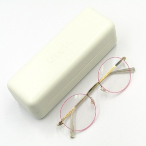 未使用 MYKITA マイキータ メガネフレーム KAYO LESSRIM カヨ ドイツ製 ラウンド シートメタル 347 Gold/Neon Pink 65005898