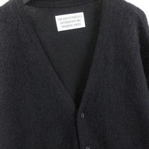 美品 WACKO MARIA ワコマリア 24SS モヘア カーディガン 24SS-WMK-KN05 MOHAIR CARDIGAN TYPE-1 ブラック 黒 L タグ付き 20018594_画像3