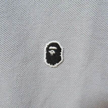 未使用 A BATHING APE Classics アベイシングエイプ 半袖ポロシャツ グラデーション コットン 日本製 グレー/ブラック L 27105982_画像5