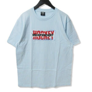 未使用 HOCKEY × INDEPENDENT ホッキー 半袖Tシャツ 24S-HC10 Decal Tee インディペンデント デカールプリント LIGHT BLUE L 27105984