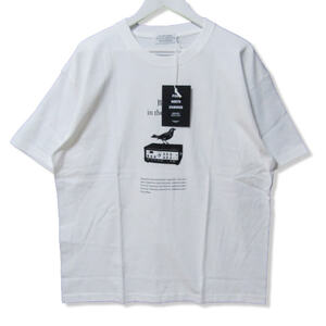 未使用 POET MEETS DUBWISE ポエットミーツダブワイズ 半袖Tシャツ ECBTS-0411 BIRD IN THE ECHO T-Shirt ホワイト XL タグ付き 27105957