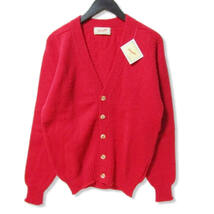 未使用 GLENGAIR グレンゲア ウール ニット カーディガン WOOL KNIT CARDIGAN L/S Vee Cardigan 英国製 レッド 38 27105972_画像1