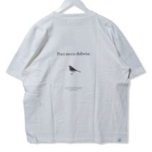 未使用 POET MEETS DUBWISE ポエットミーツダブワイズ 半袖Tシャツ BRDTS-0422 LISTEN TO BIRDSONG INKJET PHOTO ホワイト XL 27105959_画像2