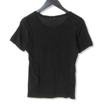 Yohji Yamamoto ヨウジヤマモト 80/-HIGH GAUGE SINGEL JERSEY SHORT SLV ROUND NECK T FS-T02-070 半袖Ｔシャツ ブラック 2 27105991_画像2