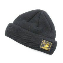 未使用 ANDFAMILYS アンドファミリー ニットキャップ SP-23121 DOUBLE ROLL RAYON CAP コットン レーヨン 日本製 BK 28007681_画像1